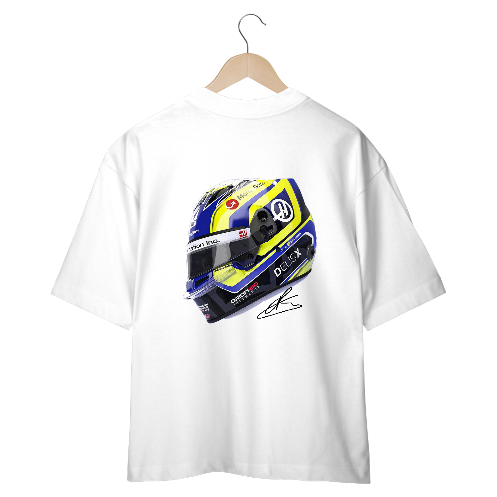 Capacete Oliver Bearman - Costas